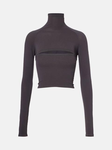 Alaïa Second-Skin cropped cutout top