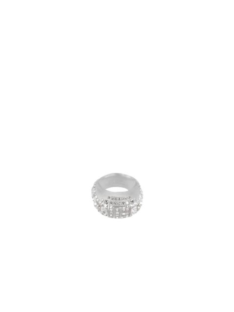 Clear rhinestone ring