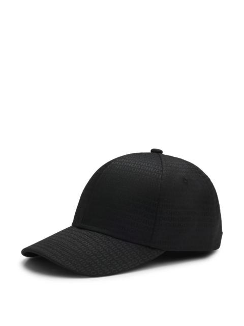 HUGO CAP WITH ALL-OVER LOGO JACQUARD