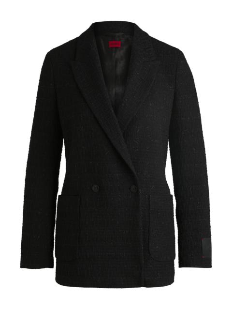 HUGO RELAXED-FIT JACKET IN SPARKLE-EFFECT BOUCLÉ