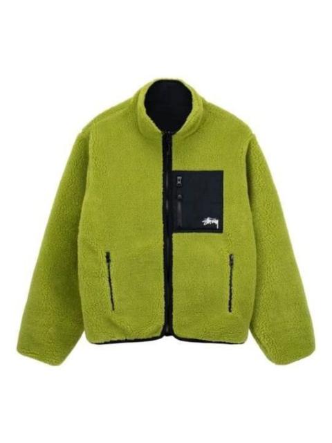 Stussy Reversible Sherpa Jacket 'Green Black' 118520