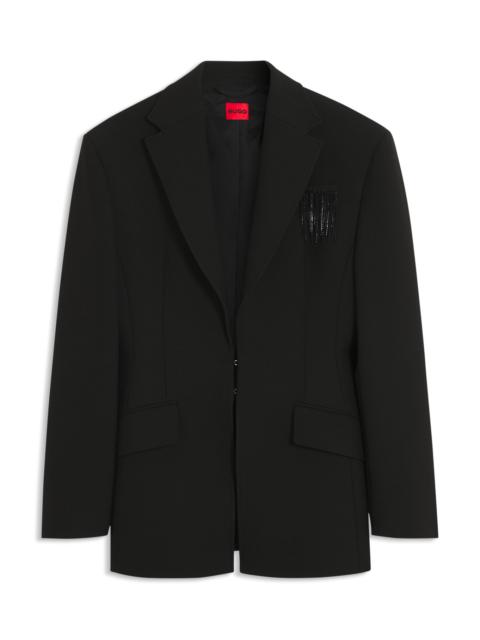 HUGO MODERN-FIT BLAZER IN STRETCH TWILL