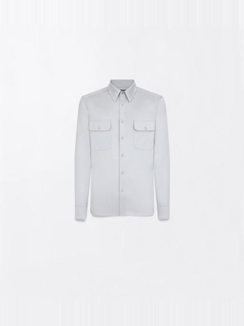 TOM FORD SILK COTTON BLEND MILITARY SHIRT
