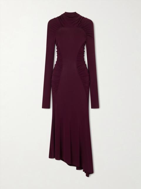 Victoria Beckham Gathered Crepe Maxi Dress