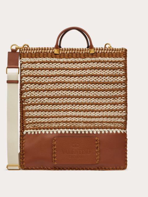 Valentino VALENTINO GARAVANI CROCHET BAGS FABRIC FLAT TOTE