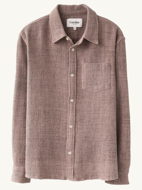 Corridor PIGMENT DYED WAFFLE LS - PURPLE