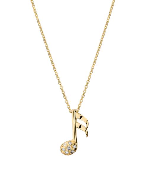 ROBERTO COIN Women's Tiny Treasures 18K Yellow Gold & 0.05 TCW Diamond Music Note Pendant Necklace - Yellow Gold