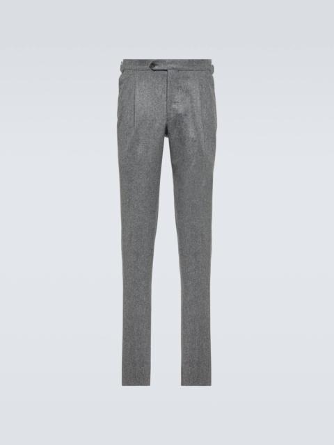 THOM SWEENEY Wool flannel slim pants