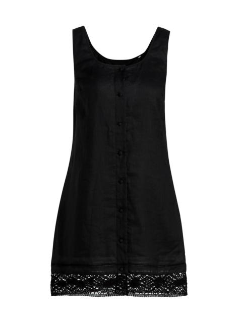 FRAME Women's The Heirloom Lace-Trim Minidress - Black