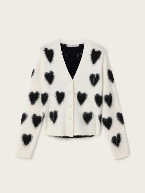 ALLSAINTS SCATTER HEART CARDIGAN