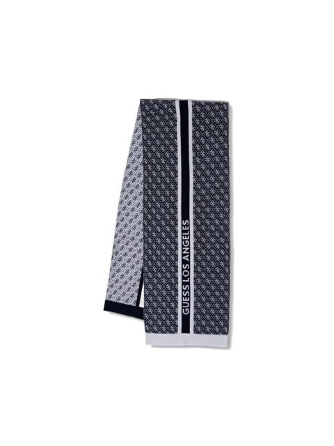 GUESS USA logo-print knitted scarf