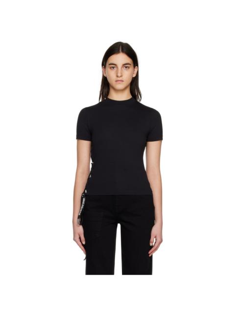 VERSACE JEANS COUTURE Black Lace-Up T-Shirt