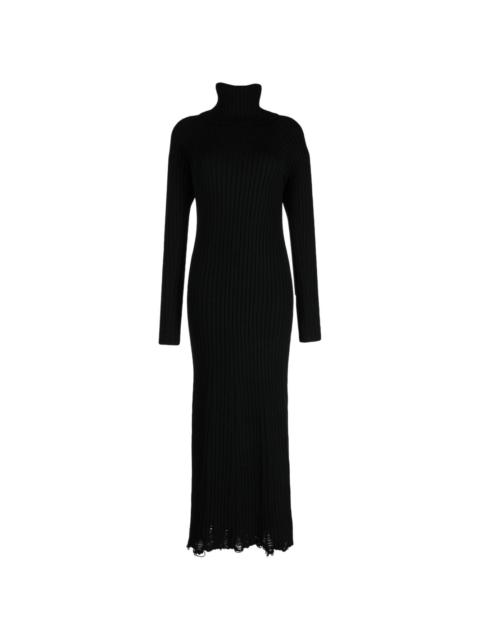 ribbed-knit wool maxi dress