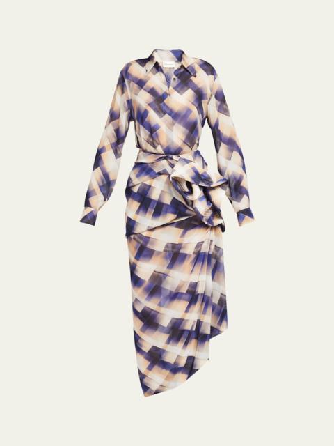 Dries Van Noten Chowy Plaid Button-Front Blouse