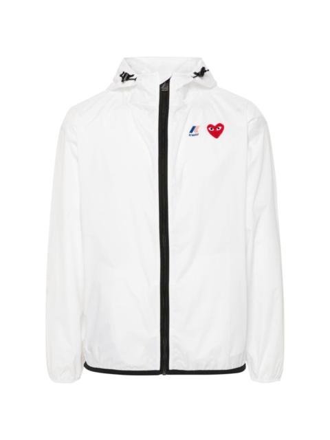Comme des Garçons PLAY x K-Way Heart-patch lightweight jacket