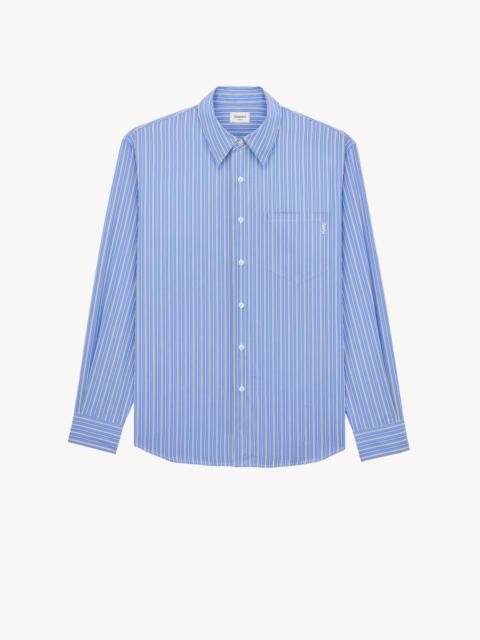 SAINT LAURENT CASSANDRE SHIRT IN STRIPED COTTON POPLIN