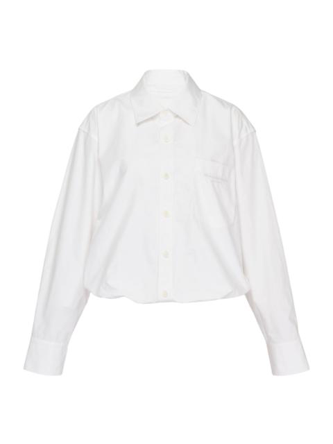 Alexander Wang Gathered Cropped Striped Shirt