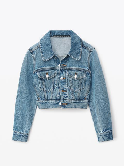 Alexander Wang SHRUNKEN TRUCKER JACKET IN DENIM