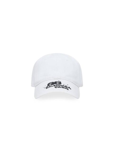 BALENCIAGA Hand Drawn Bb Icon Cap in White