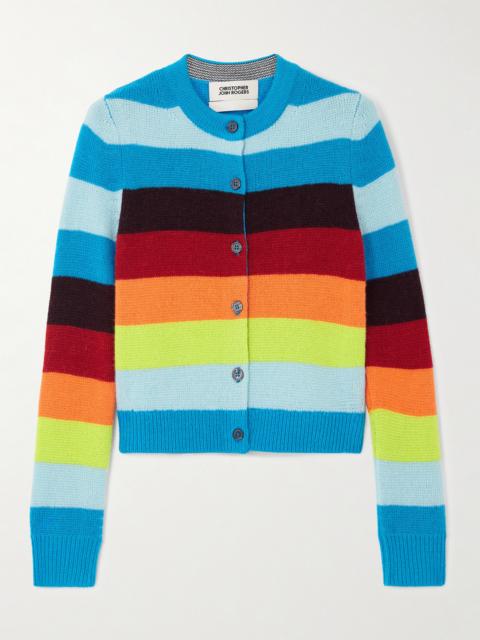 CHRISTOPHER JOHN ROGERS Striped Knitted Cardigan