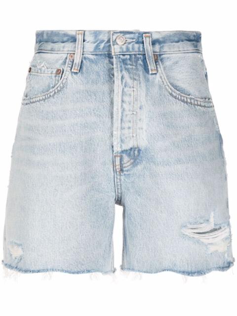 AGOLDE distressed denim shorts