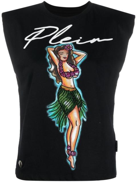 PHILIPP PLEIN Aloha logo-print tank top