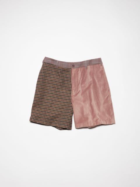 Patchwork shorts - Pink/purple