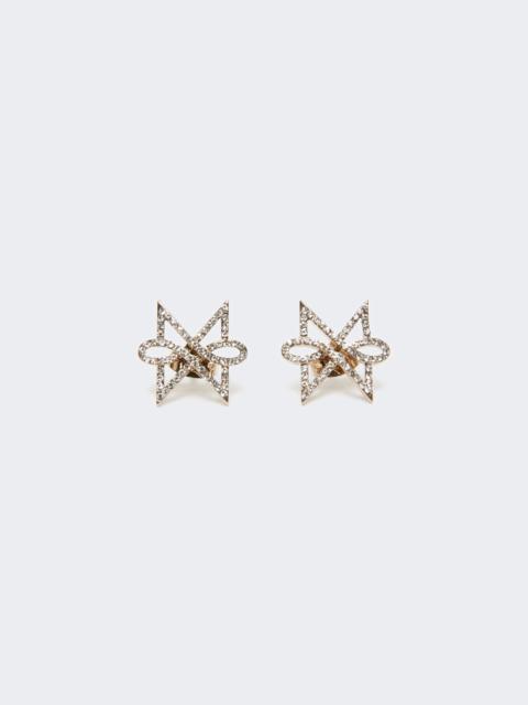 Max Mara PAPILLONEAR Monogram Papillon earrings with crystals