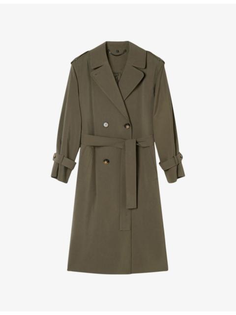 WHISTLES Riley double-breasted woven trench coat