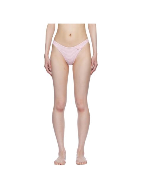 Frankies Bikinis Pink Dove Bikini Bottom