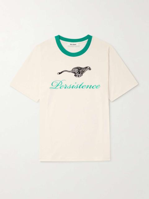 Resilience Embroidered Flocked Organic Cotton-Jersey T-Shirt