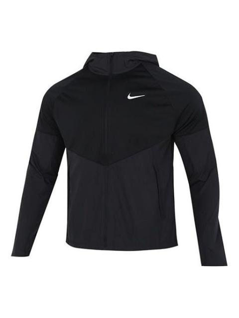 Nike Nike M Nk TF Turf Rpl Miler Jacket hooded Cardigan Zipper Windproof Splicing Black DH6682-010