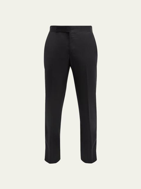 GIORGIO ARMANI Men's Tonal Wool-Blend Tuxedo Pants