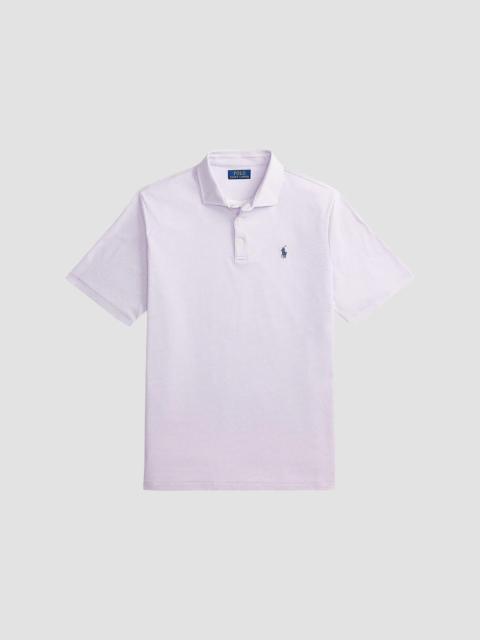 Polo Ralph Lauren Men's Houndstooth Cotton Interlock Short-Sleeve Polo Shirt - Fairway Powder Purple