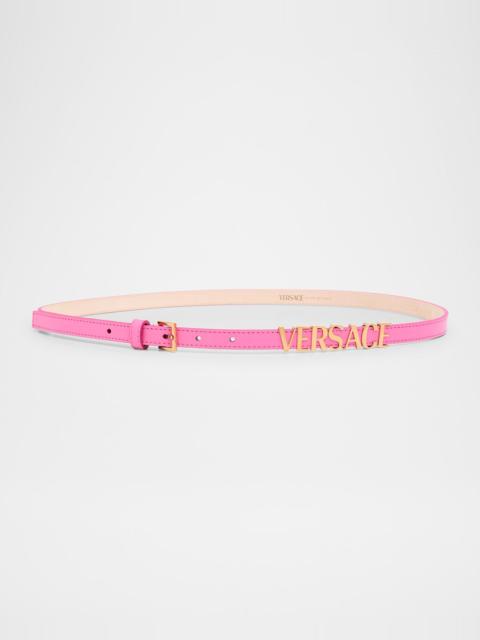 VERSACE Logo Leather Belt