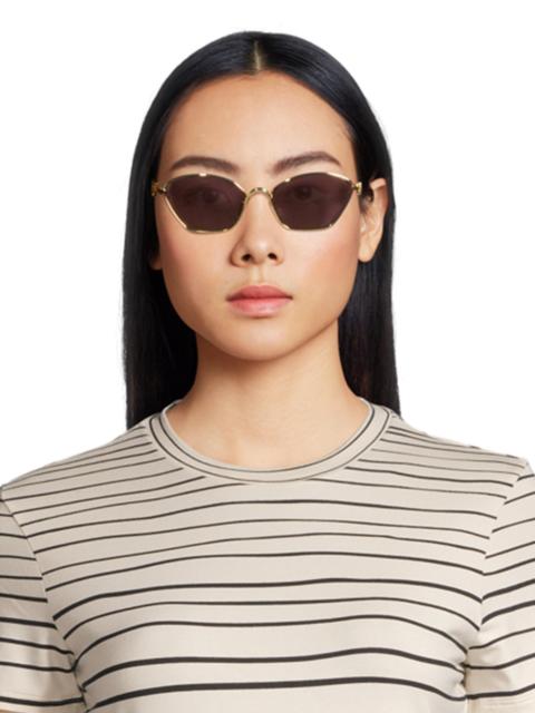 Loewe Women's Anagram 57MM Cat-Eye Sunglasses - Gold Violet