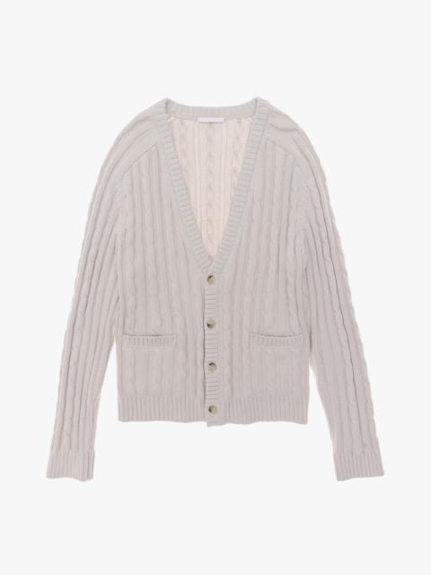 Helmut Lang COTTON-WOOL CABLE KNIT CARDIGAN