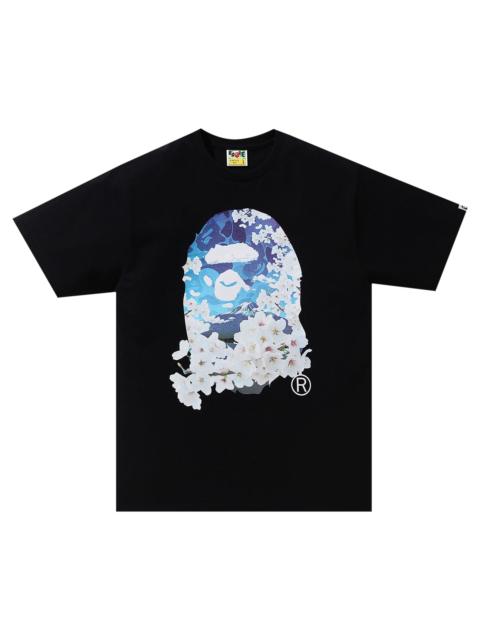 A BATHING APE® BAPE Sakura Photo Ape Head Tee 'Black'