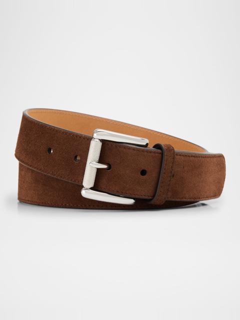 Ralph Lauren Men's Suede Roller-Buckle Belt