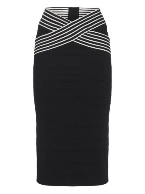 ELISABETTA FRANCHI striped midi skirt