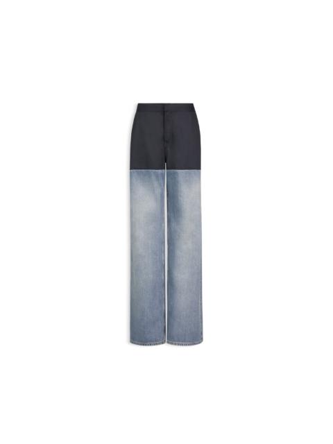 Alaïa BI-MATERIAL DENIM PANTS