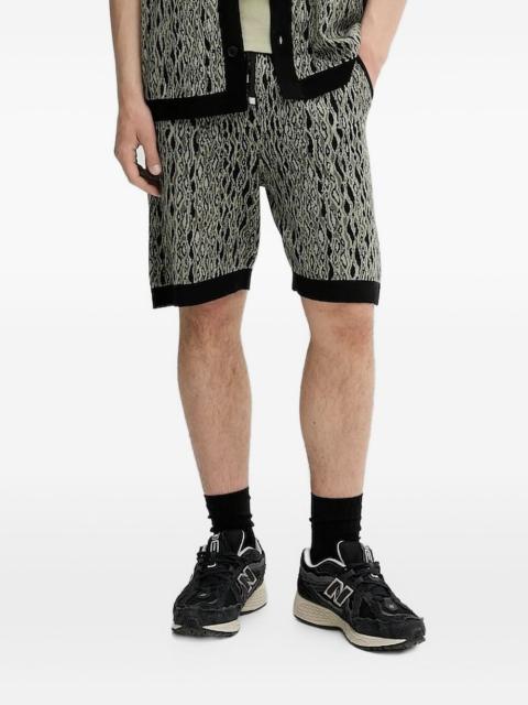 HUGO jacquard-pattern knitted shorts