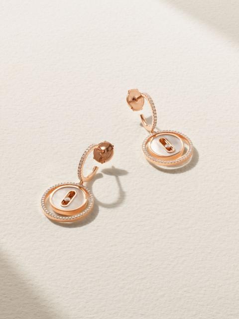 MESSIKA Lucky Move 18-karat gold, mother-of-pearl and diamond earrings Gold
