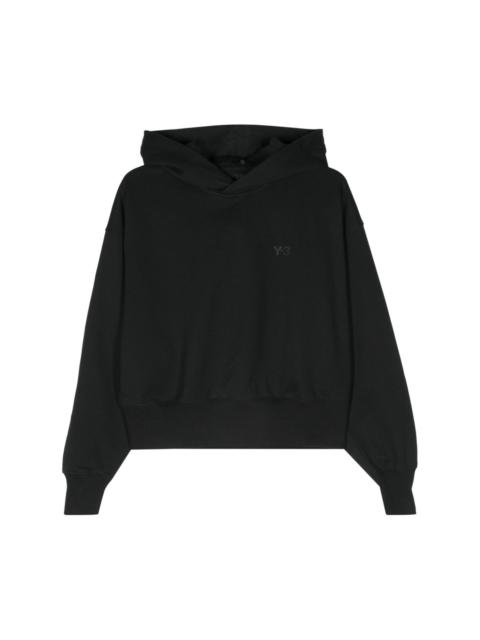 Y-3 logo-print cotton hoodie