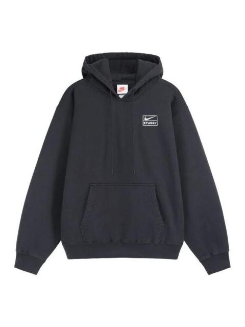 Nike Nike x Stussy Crossover Solid Color Logo Alphabet Embroidered Casual Pullover US Edition Unisex Blac