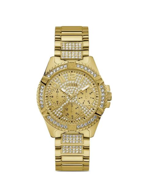 GUESS USA crystal-embellished 40mm watch