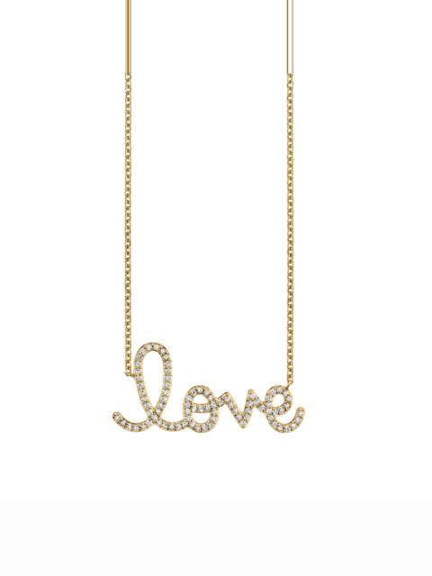 SYDNEY EVAN MEDIUM LOVE SCRIPT NECKLAC