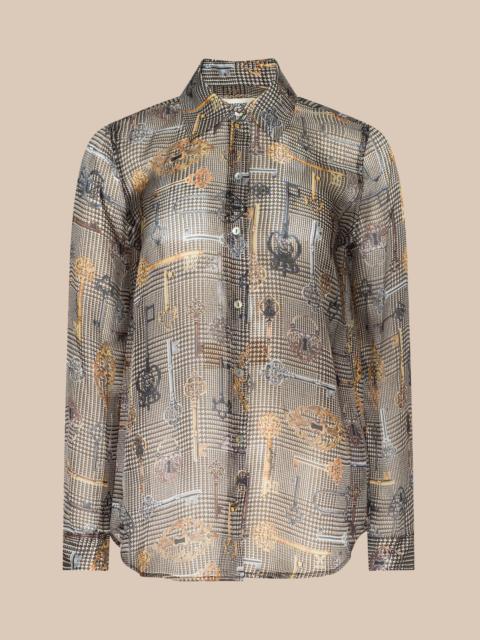 L'AGENCE Nina Silk Blouse