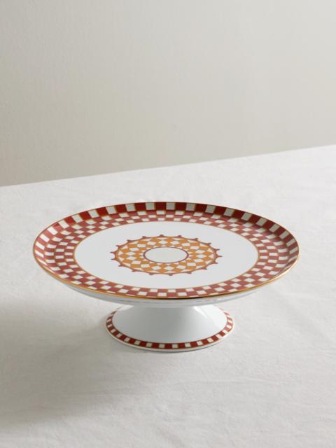 La DoubleJ Gold-plated Porcelain Cake Stand