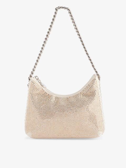 Stella McCartney Falabella crystal-embellished woven shoulder bag